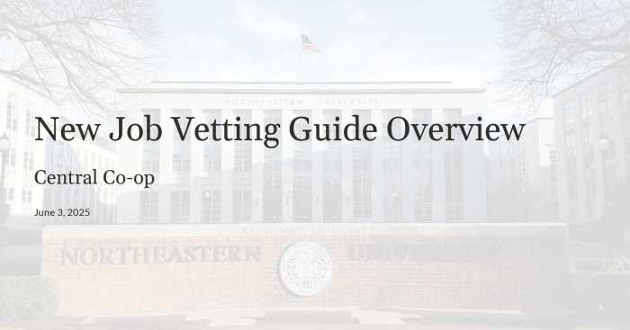 New Job Vetting Guide Overview